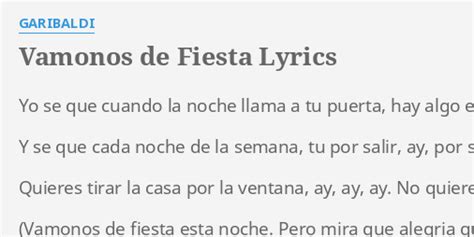 vamonos de fiesta letra